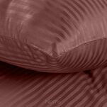 Pościel satynowa 160x200 VERA jednokolorowa gładka burgundowa w prążki - 3