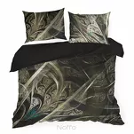 Pościel z makosatyny 220x200 SOREIA Eva Minge czarna kremowa designerski wzór - 4