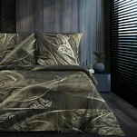 Pościel z makosatyny 220x200 SOREIA Eva Minge czarna kremowa designerski wzór - 7