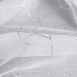 Firana na przelotkach 140x250 ELSI biała ze srebrnym geometrycznym nadrukiem - 3