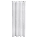 Firana na przelotkach 140x250 ELSI biała ze srebrnym geometrycznym nadrukiem - 6