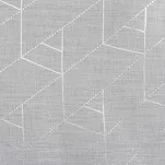 Firana na przelotkach 140x250 ELSI biała ze srebrnym geometrycznym nadrukiem - 2