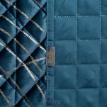 Narzuta welwetowa 170x210 MUSA 2 granatowa pikowana ze złotym nadrukiem liści bananowca Limited Collection - 6