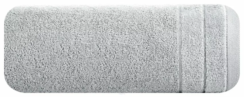 Ręcznik bawełniany 30x50 DAMLA srebrny gładki z subtelną bordiurą