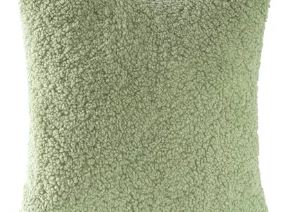 Poszewka dekoracyjna 45x45 BUKLA 3E miętowa jednokolorowa wzór baranka