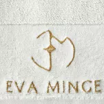 Ręcznik bawełniany 70x140 GAJA Eva Minge kremowy z welwetową bordiurą sygnowaną logo projektantki - 2