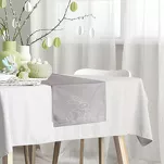 Bieżnik welwetowy 35x140 WIOSNA beżowy wielkanocny - 2