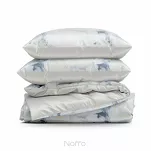 Pościel z mikrowłókna 160x200 VERANO 12 biała stalowa złoty wzór marmurkowy Design 91 - 7