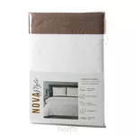 Pościel satyna bawełniana 160x200 LAURA biała zdobiona ozdobną kawową kantą z kolekcji Nova Style - 2