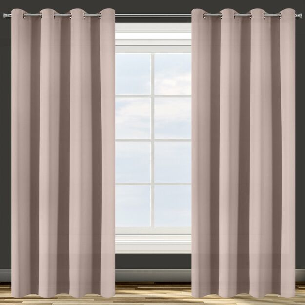 Zasłona na przelotkach 135x250 PARISA zaciemniająca pudrowa jednokolorowa Design 91