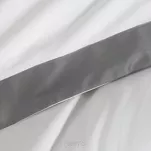 Pościel satyna bawełniana 160x200 LAURA biała zdobiona ozdobną stalową kantą z kolekcji Nova Style - 3