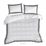 Pościel satyna bawełniana 160x200 LAURA biała zdobiona ozdobną stalową kantą z kolekcji Nova Style - 7