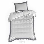 Pościel satyna bawełniana 160x200 LAURA biała zdobiona ozdobną stalową kantą z kolekcji Nova Style - 6