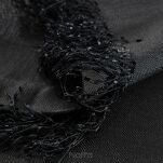 Obrus okrągły fi 150 JASPER czarny wykończony wyrazistymi frędzlami z kolekcji Premium - 3