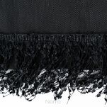 Obrus okrągły fi 150 JASPER czarny wykończony wyrazistymi frędzlami z kolekcji Premium - 2