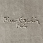 Koc akrylowy 220x240 CLARA 1 Pierre Cardin ciemny beż jednokolorowy z wyhaftowanym logo - 4