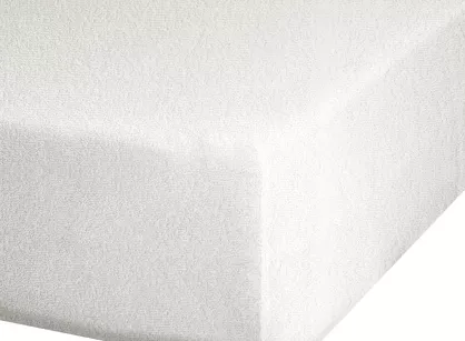 Prześcieradło z bawełny frotte z gumką kremowe 220x200 Design 91