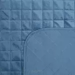 Narzuta na fotel 70x160 LUIZ 5 niebieska welwetowa pikowana w subtelny geometryczny wzór z kolekcji Design 91 - 6