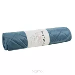 Narzuta na fotel 70x160 LUIZ 5 niebieska welwetowa pikowana w subtelny geometryczny wzór z kolekcji Design 91 - 4