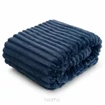 Koc na fotel 70x160 SOFT granatowy puszysty typu flano z wytłaczanym wzorem Design 91 - 4