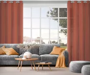 Zasłona na przelotkach 140x250 ANGELICA ceglana z etaminy z wzorem deszczyku - 8