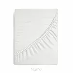 Prześcieradło z bawełny jersey z gumką kremowe 90x200 Design 91 - 5