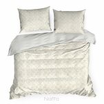 Pościel satynowa 140x200 SPRING 100 ciemny beż z ornamentem roślinnym z kolekcji Classic - 4