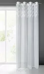 Firana na przelotkach 140x250 ANET biała z etaminy z ozdobnym pasem liści - 8