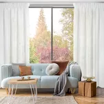 Firana na taśmie 140x270 MARGO biała błyszcząca o gęstym drobnym splocie - 15