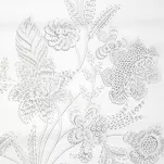 Pościel z satyny 140x200 PREMIUM 27 biała z wzorem brązowych kwiatów z kolekcji Premium - 4