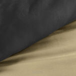 Pościel z makosatyny 160x200 EVA 8D beżowa z lamówką czarną i napisami - 6