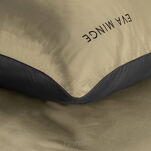 Pościel z makosatyny 160x200 EVA 8D beżowa z lamówką czarną i napisami - 7