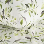 Pościel bawełniana 160x200 MILI biała z wzorem zielonych listków z kolekcji Classic Family - 4