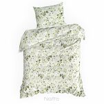 Pościel bawełniana 160x200 MILI biała z wzorem zielonych listków z kolekcji Classic Family - 6