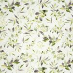 Pościel bawełniana 160x200 MILI biała z wzorem zielonych listków z kolekcji Classic Family - 2
