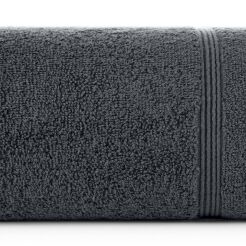 Ręcznik bawełniany 30x50 ALINE grafitowy z wypukłą tkaną bordiurą