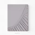 Prześcieradło z bawełny jersey 3 z gumką srebrne 180x200 - 3