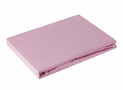 Prześcieradło satyna bawełniana bez gumki NOVA 1 ciemny róż 180x210