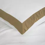 Pościel bawełniana 220x200 LAURA biała zdobiona ozdobną złotą kantą z kolekcji Nova Style - 7