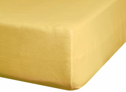 Prześcieradło z satyny bawełnianej z gumką NOVA 3 musztardowe 140x200