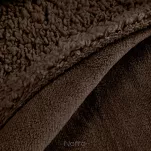 Koc jednokolorowy 150x200 TEDY ciemny brąz imitujący buklę - 5