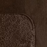 Koc jednokolorowy 150x200 TEDY ciemny brąz imitujący buklę - 4