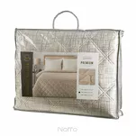 Narzuta welwetowa 170x210 BLINK 6 kremowa błyszcząca srebrny przecierany wzór - 2