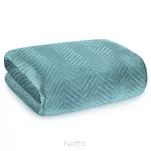 Narzuta welwetowa 170x210 SOFIA miętowa pikowana w gęstą jodełkę - 3