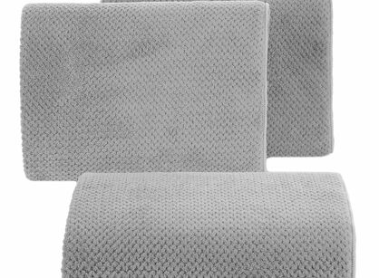 Ręcznik szybkoschnący 70x140 ZOE 1 srebrny z mikrofibry o ryżowej strukturze