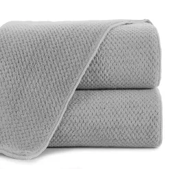 Ręcznik szybkoschnący 70x140 ZOE 1 srebrny z mikrofibry o ryżowej strukturze