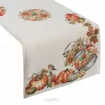 Bieżnik gobelinowy 40x100 1223 naturalny z nadrukiem pomarańczowych dyni - 5