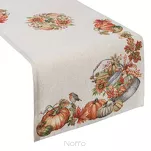 Bieżnik gobelinowy 40x100 1223 naturalny z nadrukiem pomarańczowych dyni - 2