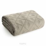 Narzuta 200x220 ALARA 6 ciemny beż pikowana z mikrofibry wzór wyrazistych rombów - 5