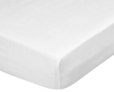 Prześcieradło z satyny bawełnianej z gumką DINA białe 180x200 z kolekcji Diva Line